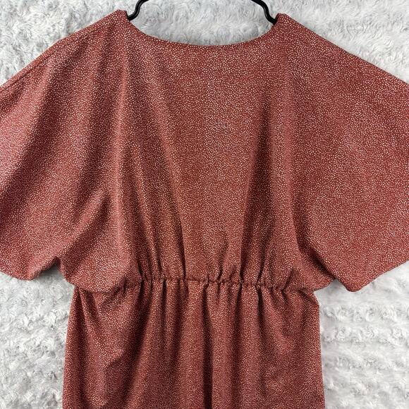 Red & White Polka Dot Dress Womens Size Large Tunic Top Blouse Shein - Picture 4 of 5